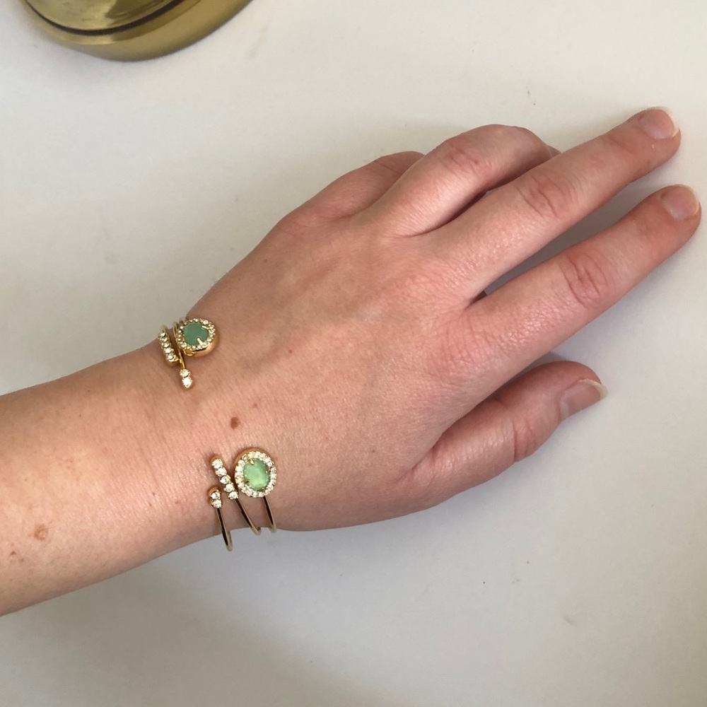 Turquoise and Gold Bracelet Set - Picture 3 of 3